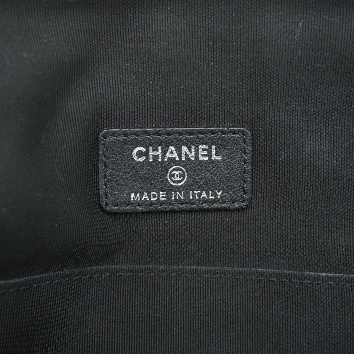 【5ge6407-h】シャネル クラッチバッグ マトラッセ ラムスキン ブラック シルバー金具【中古】レディース