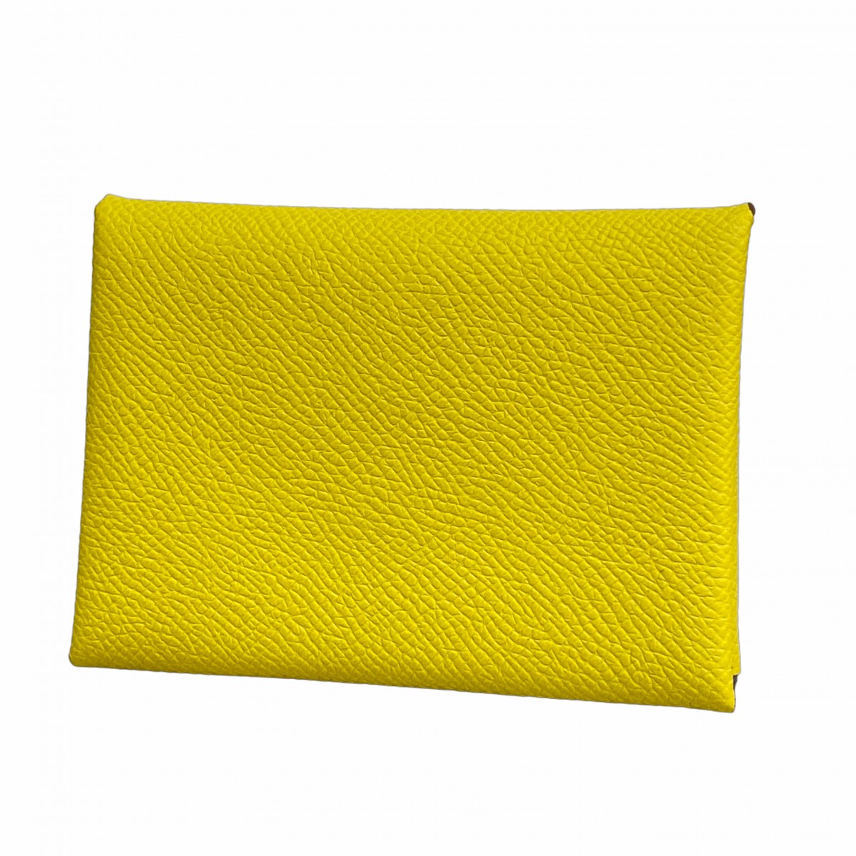 ★最終価格【5ha0148-h】エルメス コインケース カルヴィデュオ ヴォーエプソン ジョーヌシトロン シルバー金具 B刻印【中古】レディース