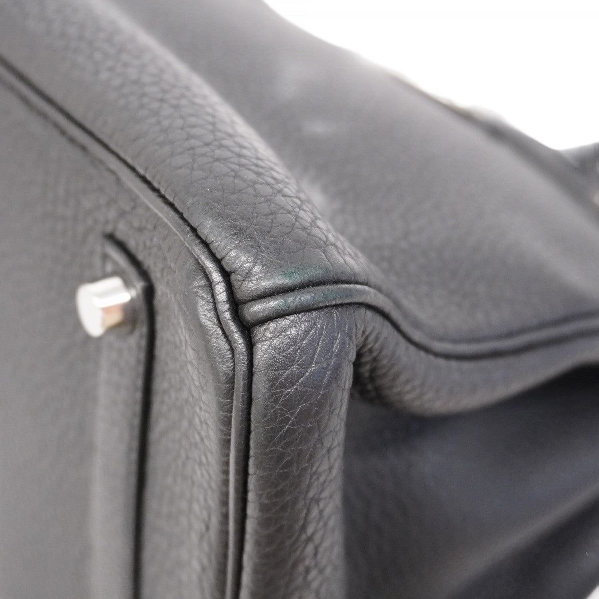 【5ha0185-h】エルメス ハンドバッグ バーキン35 トゴ ブラック シルバー金具 □N刻印【中古】レディース