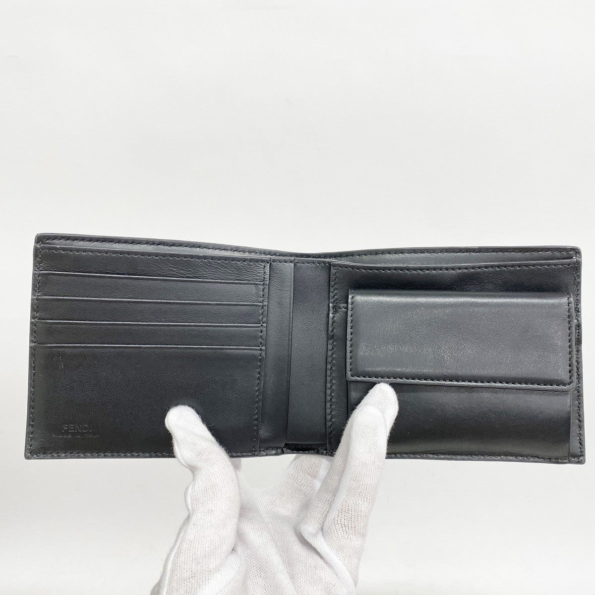 ★在庫処分★最終価格★SALE【5ha0189-h】フェンディ 財布 ズッカ PVC レザー グレー ブラック イエロー シルバー金具【中古】メンズ