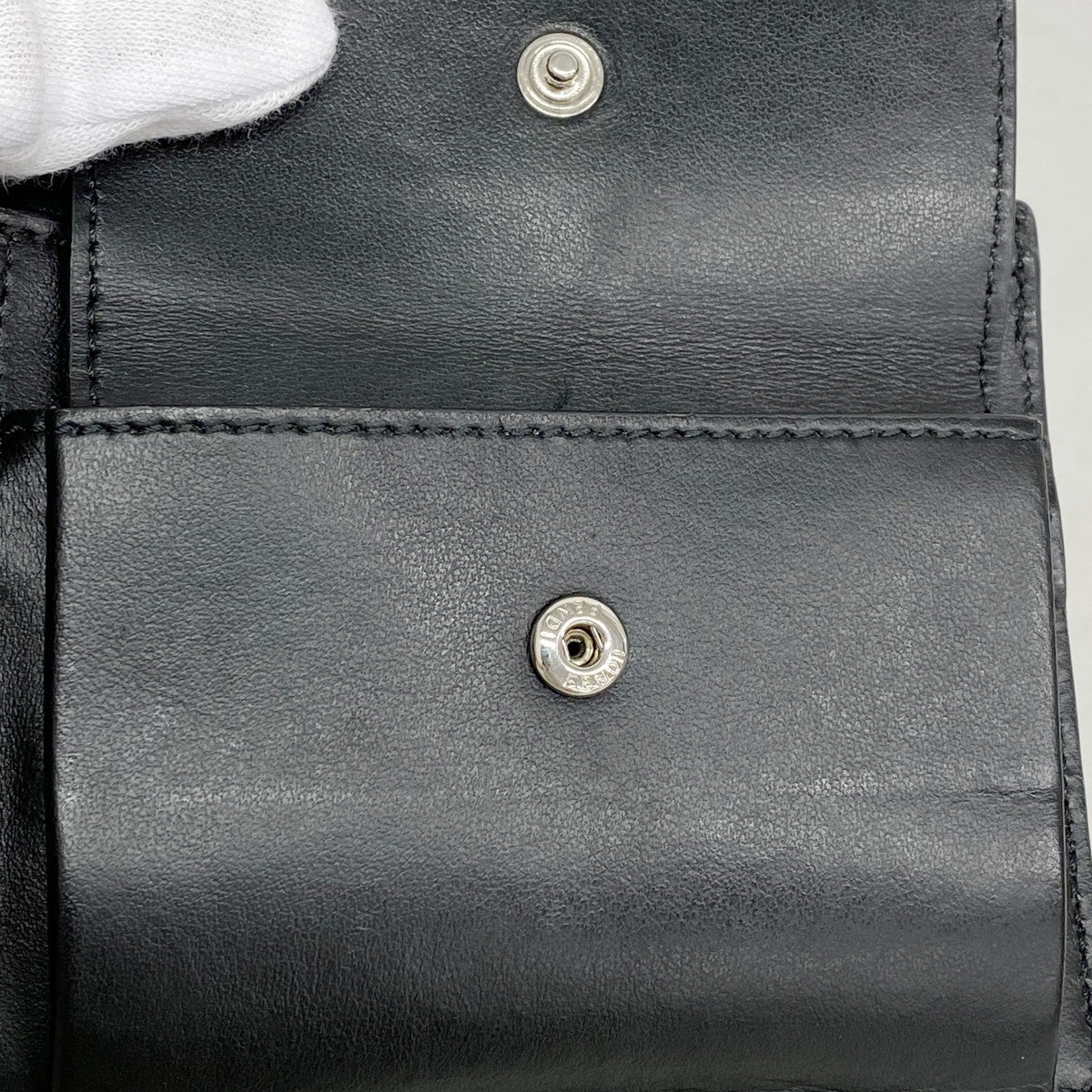 ★在庫処分★最終価格★SALE【5ha0189-h】フェンディ 財布 ズッカ PVC レザー グレー ブラック イエロー シルバー金具【中古】メンズ