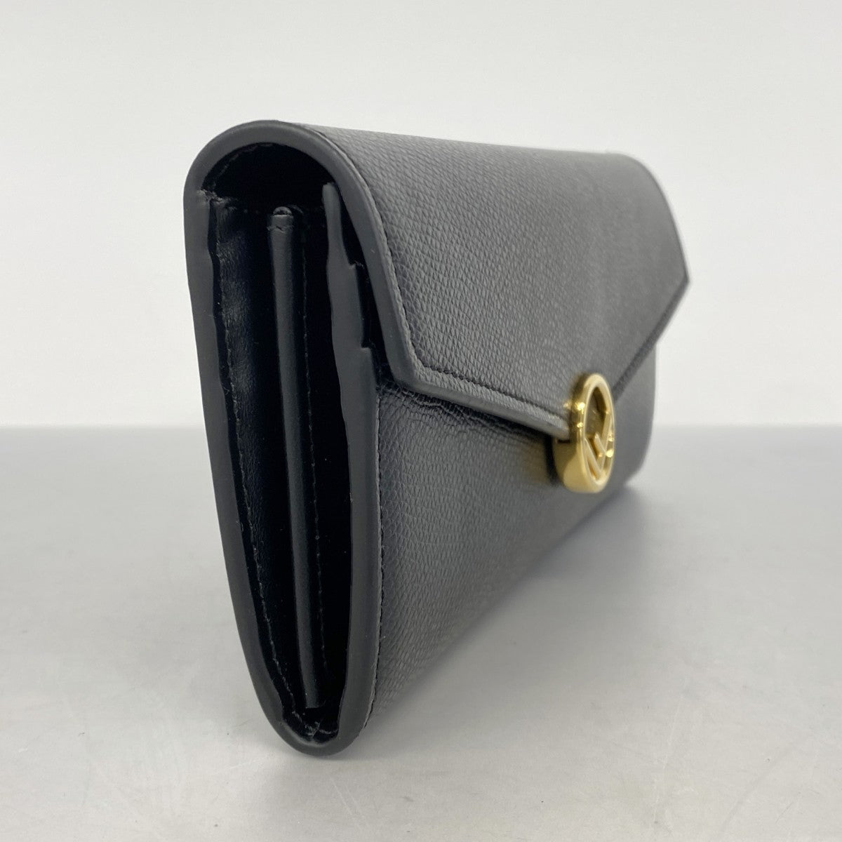 ★在庫処分★最終価格★SALE【5hb0530-h】フェンディ 長財布 レザー ブラック ゴールド金具【中古】レディース