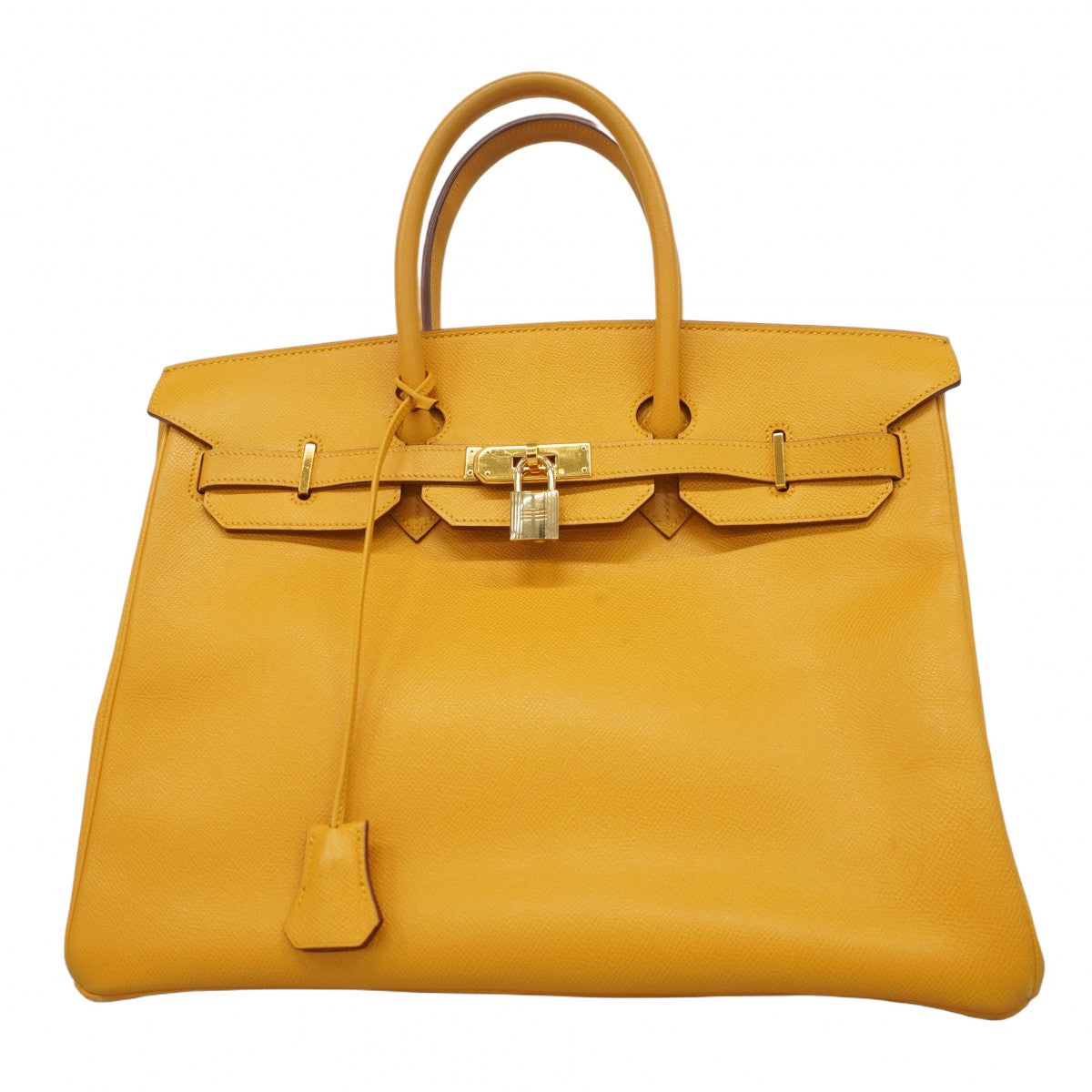 ★SALE【5hb0570-h】エルメス ハンドバッグ バーキン35 クシュベル ジョーヌ ゴールド金具 □B刻印【中古】レディース