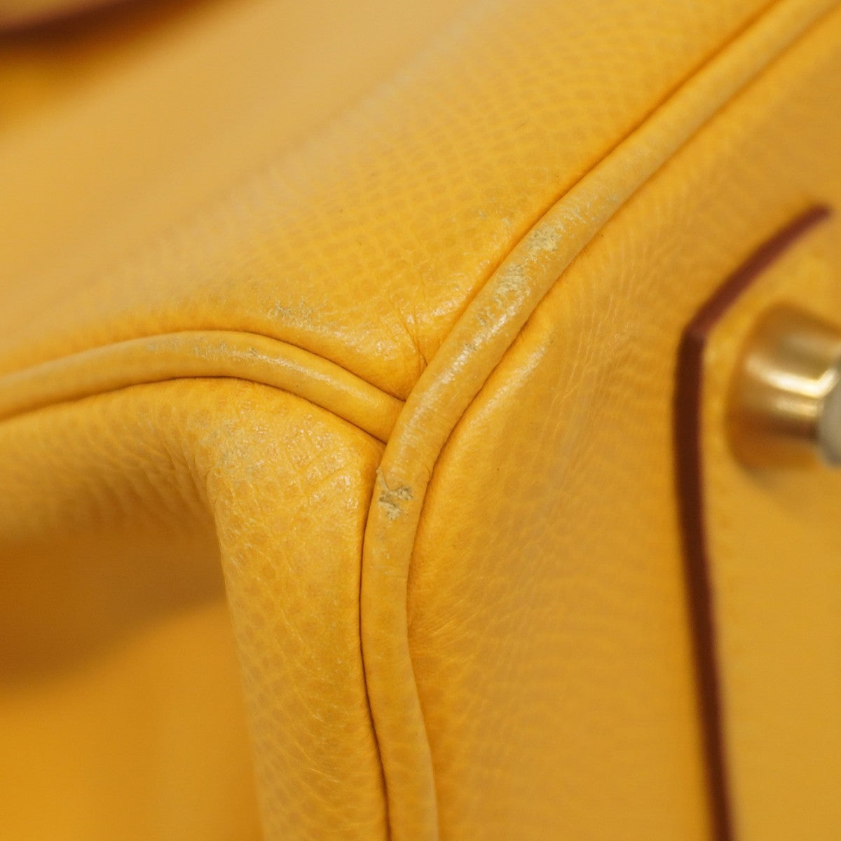 ★SALE【5hb0570-h】エルメス ハンドバッグ バーキン35 クシュベル ジョーヌ ゴールド金具 □B刻印【中古】レディース