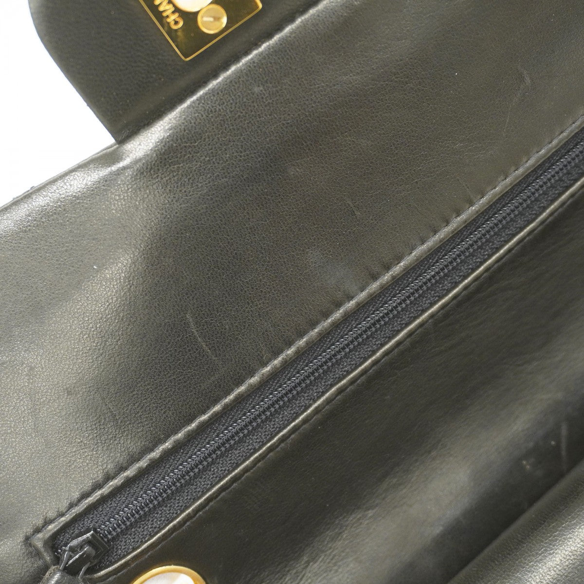 ★SALE【5hb0572-h】シャネル ショルダーバッグ マトラッセ Wフラップ Wチェーン ラムスキン ブラック ゴールド金具【中古】レディース