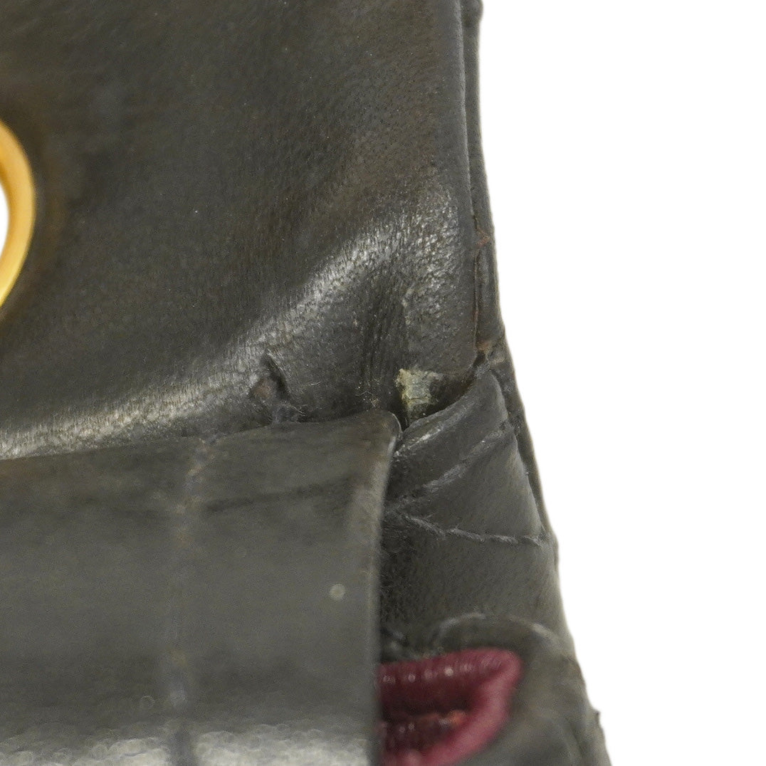 ★SALE【5hb0572-h】シャネル ショルダーバッグ マトラッセ Wフラップ Wチェーン ラムスキン ブラック ゴールド金具【中古】レディース