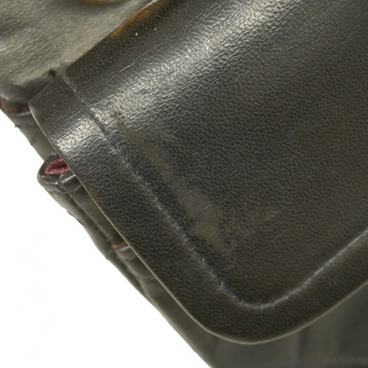 ★SALE【5hb0572-h】シャネル ショルダーバッグ マトラッセ Wフラップ Wチェーン ラムスキン ブラック ゴールド金具【中古】レディース