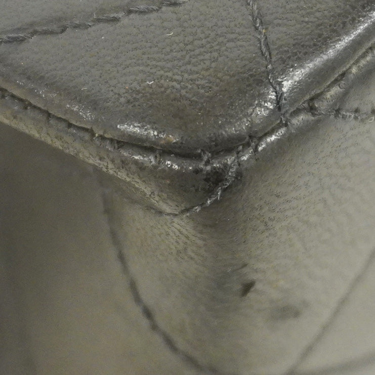 ★SALE【5hb0572-h】シャネル ショルダーバッグ マトラッセ Wフラップ Wチェーン ラムスキン ブラック ゴールド金具【中古】レディース