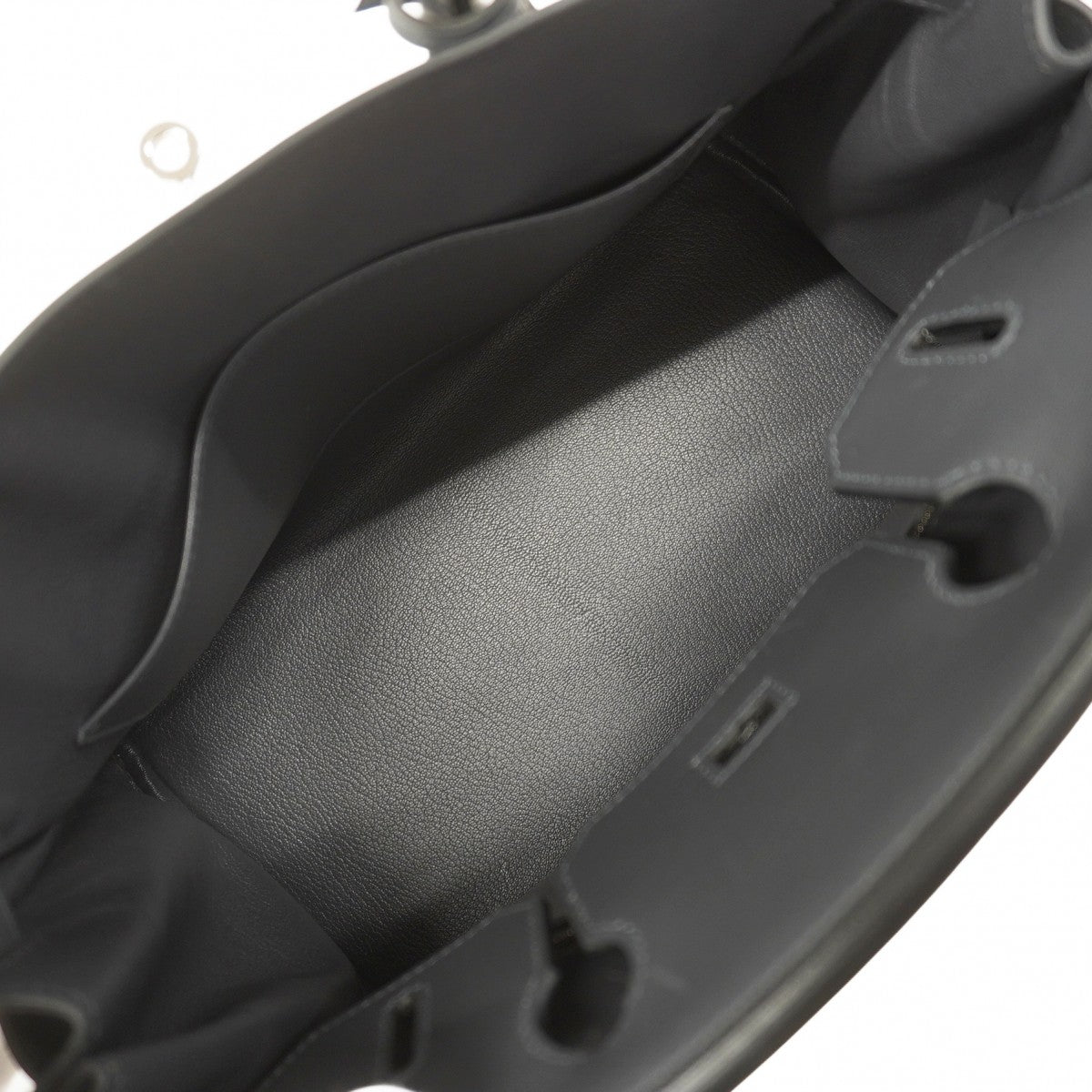 【5hb0958】エルメス ハンドバッグ バーキン30 トワルアッシュ ボックスカーフ アルドワーズ シルバー金具 □K刻印【中古】レディース