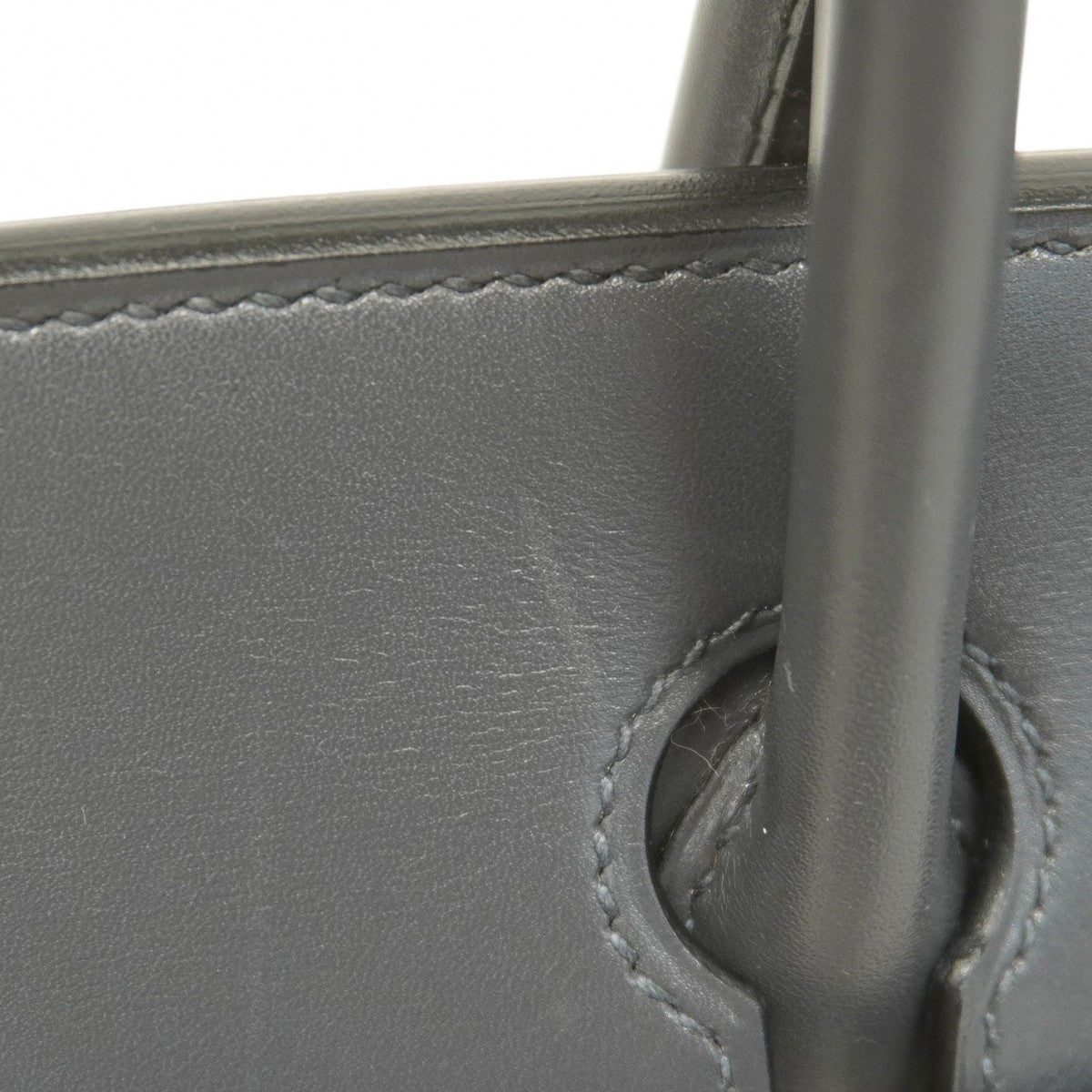 【5hb0958】エルメス ハンドバッグ バーキン30 トワルアッシュ ボックスカーフ アルドワーズ シルバー金具 □K刻印【中古】レディース