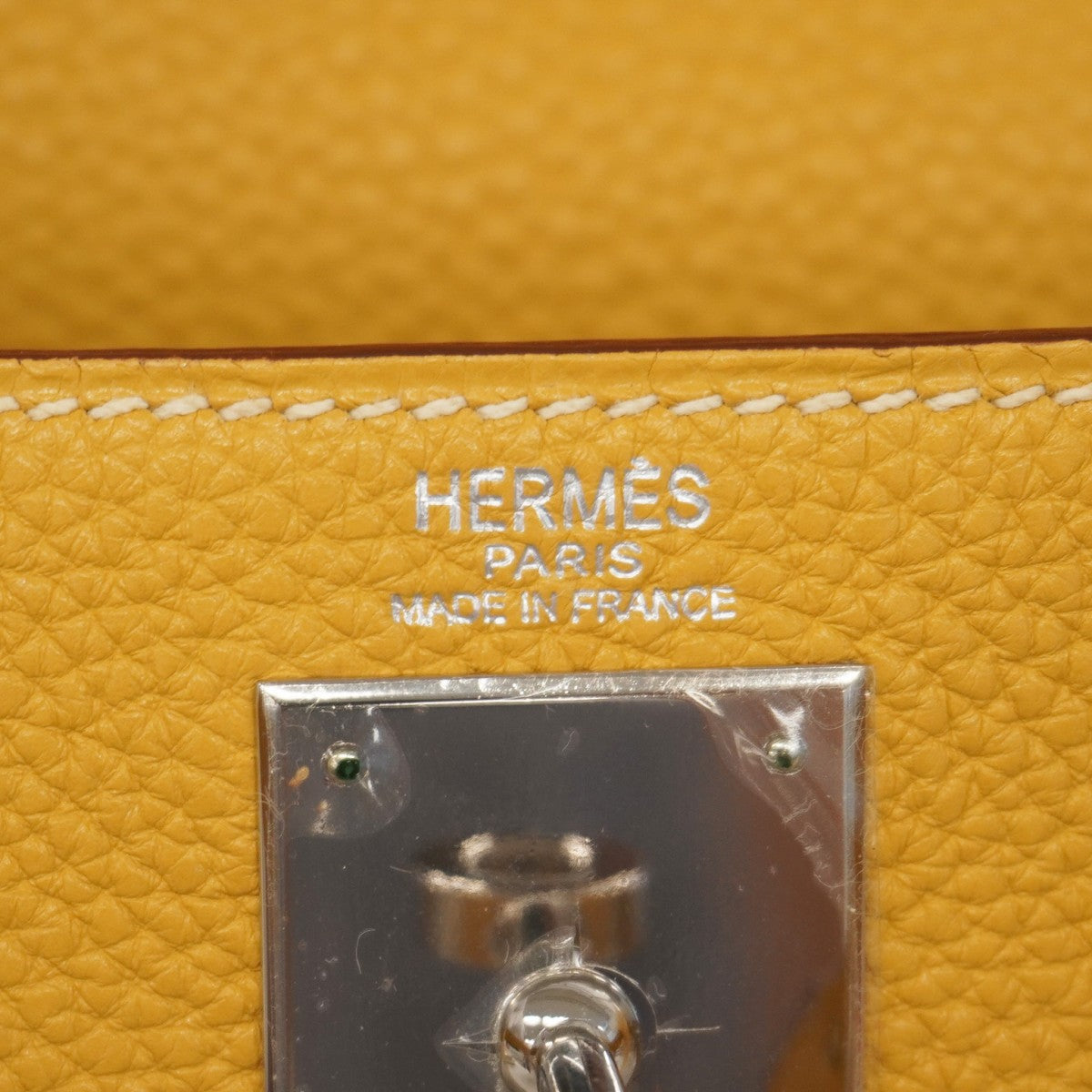 【5hb1074】エルメス ハンドバッグ ケリー28 トゴ カリー シルバー金具 □L刻印【中古】レディース