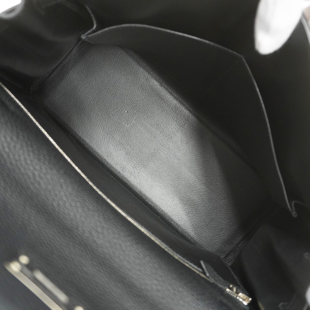 【5hb1217-h】エルメス ハンドバッグ ケリー32 トゴ ブラック シルバー金具 □L刻印【中古】レディース