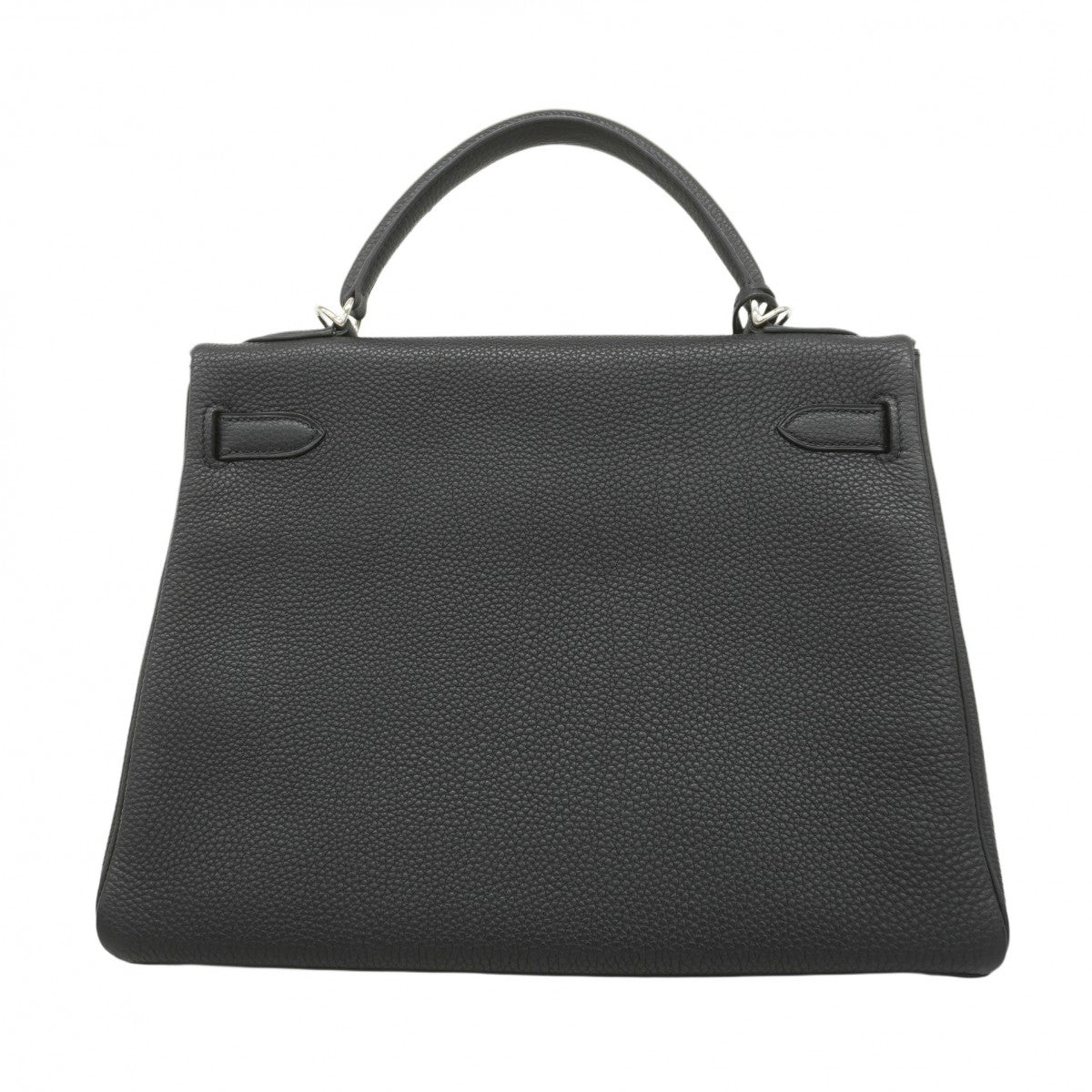 【5hb1217-h】エルメス ハンドバッグ ケリー32 トゴ ブラック シルバー金具 □L刻印【中古】レディース