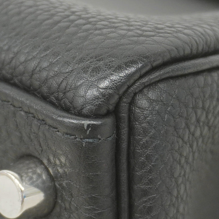 【5hb1217-h】エルメス ハンドバッグ ケリー32 トゴ ブラック シルバー金具 □L刻印【中古】レディース