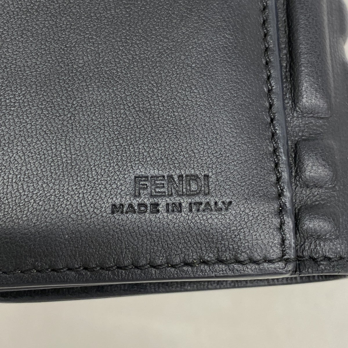 ★最終価格★SALE【5hb1598】フェンディ 財布 レザー ブラック ゴールド金具【中古】レディース