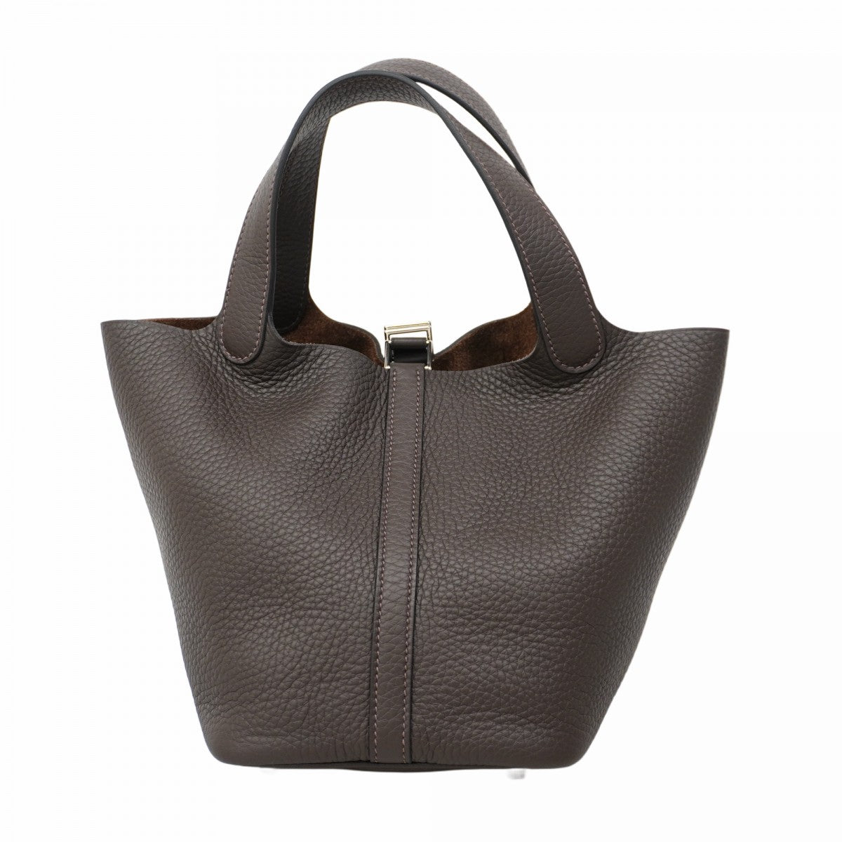 ★SALE【5hb1662-h】エルメス ハンドバッグ ピコタンロックPM トリヨンクレマンス エベーヌ シルバー金具 K刻印【中古】レディース