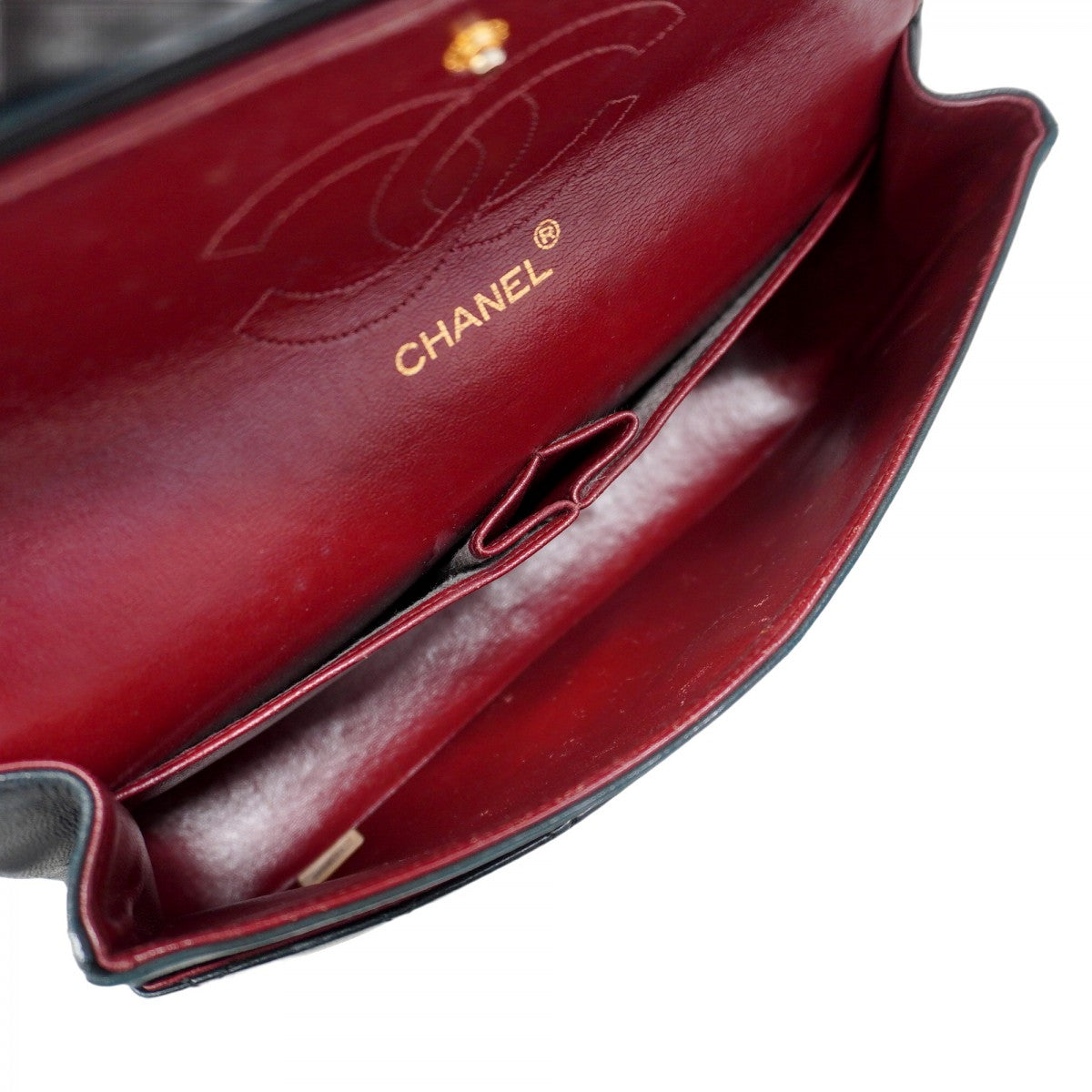 ★SALE【5hb1672-h】シャネル ショルダーバッグ マトラッセ Wフラップ Wチェーン ラムスキン ブラック ゴールド金具【中古】レディース