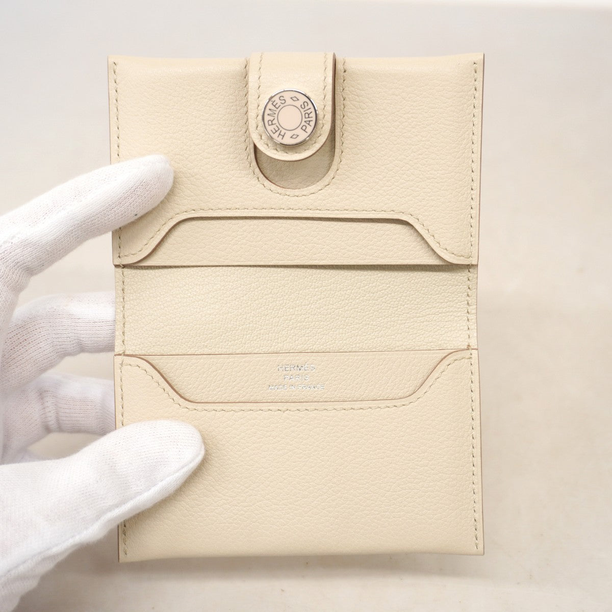 ★在庫処分★最終価格★SALE【5hc1791-h】エルメス カードケース RMS エバーカラー ベトン シルバー金具 W刻印【中古】メンズ レディース ユニセックス