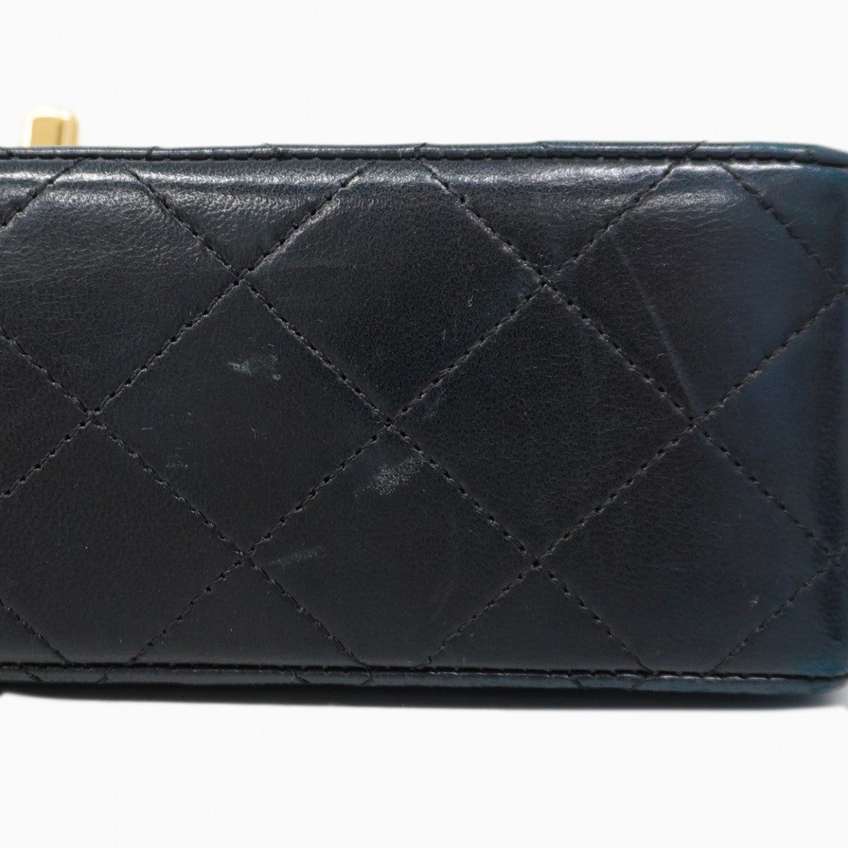 ★SALE【5hc1817-h】シャネル ショルダーバッグ マトラッセ Wフラップ Wチェーン ラムスキン ブラック ゴールド金具【中古】レディース