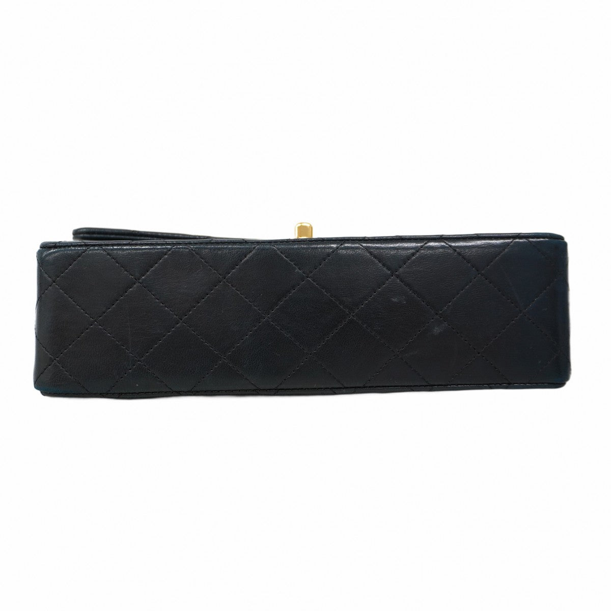 ★SALE【5hc1817-h】シャネル ショルダーバッグ マトラッセ Wフラップ Wチェーン ラムスキン ブラック ゴールド金具【中古】レディース