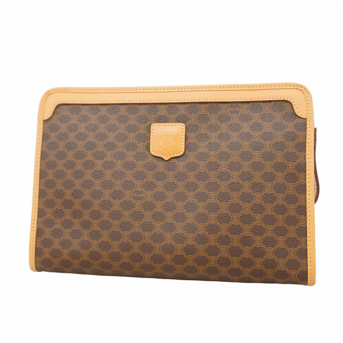 CELINE クラッチバッグ　マカダム 5hc1870-h】セリーヌ クラッチバッグ マカダム PVC ブラウン