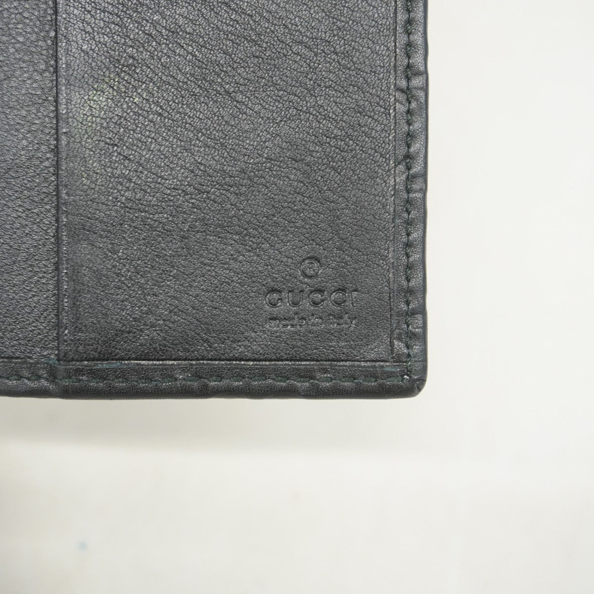 【5hc1941-h】グッチ 手帳カバー グッチシマ 154694 レザー ブラック【中古】メンズ レディース ユニセックス
