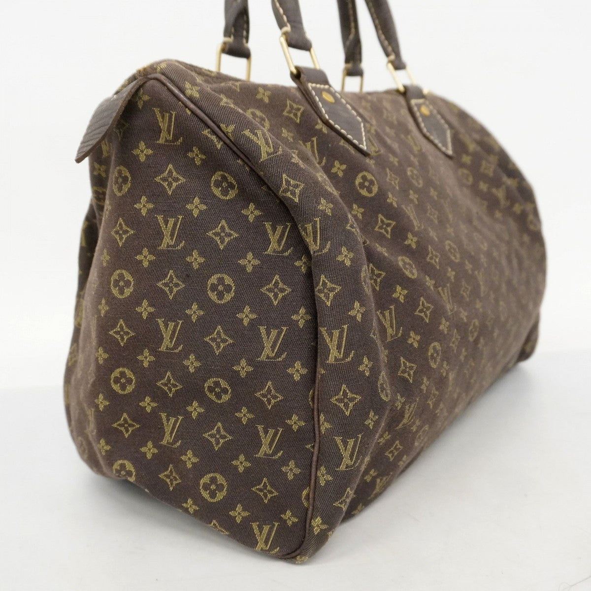 【5hc1954-h】ルイヴィトン ハンドバッグ モノグラム・ミニラン スピーディ30 M95224 エベヌ【中古】レディース