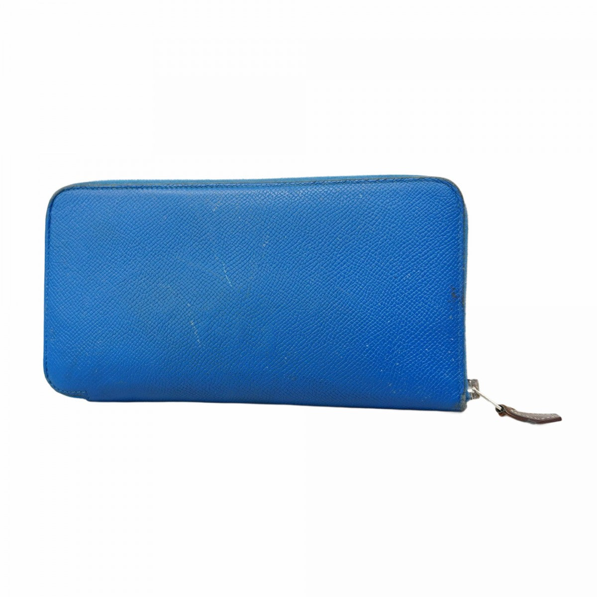 ★SALE【5hc1995-h】エルメス 長財布 アザップロングシルクイン ヴォーエプソン ブルーフランス シルバー金具 C刻印【中古】レディース