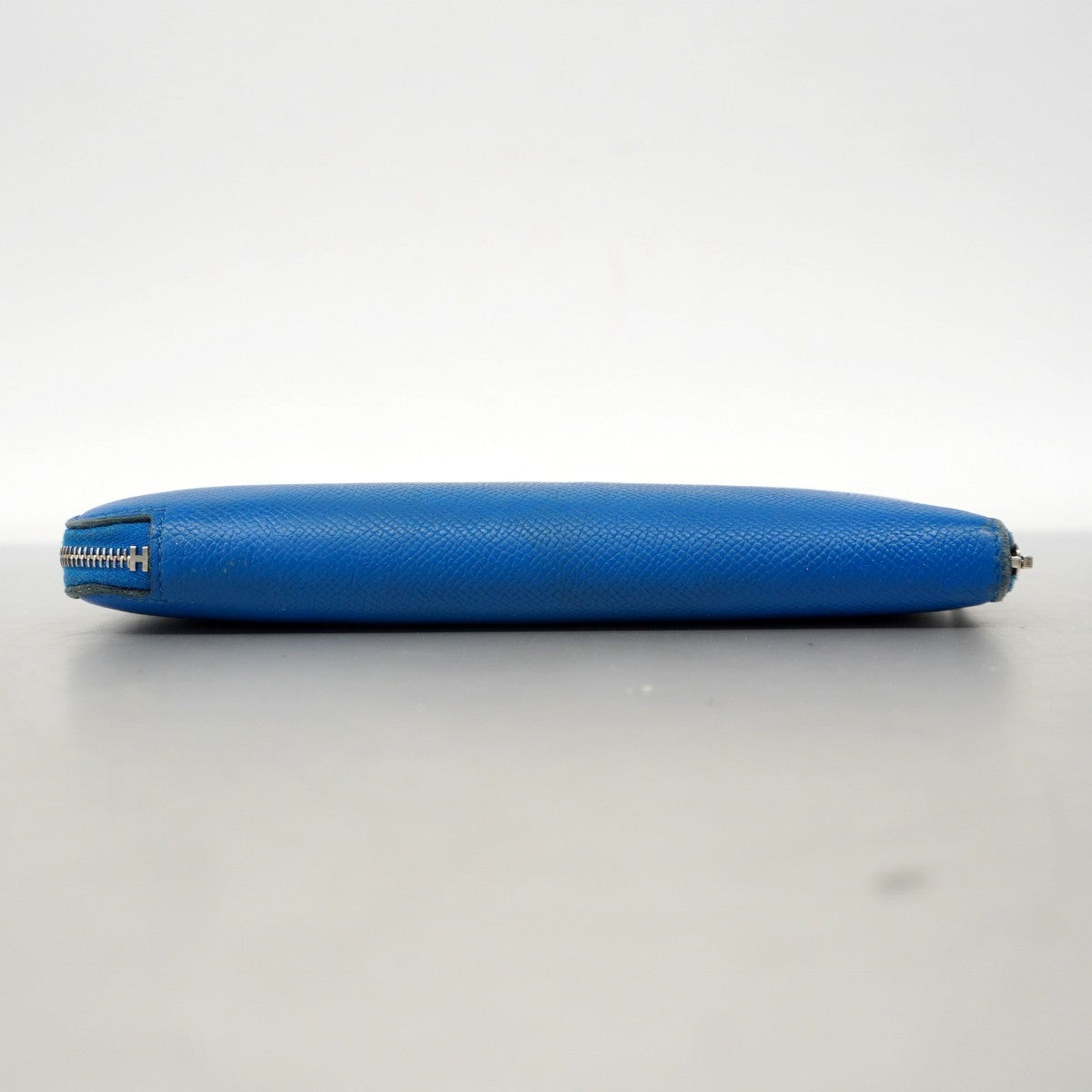 ★SALE【5hc1995-h】エルメス 長財布 アザップロングシルクイン ヴォーエプソン ブルーフランス シルバー金具 C刻印【中古】レディース