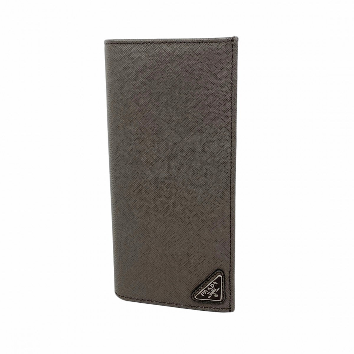 ★最終価格【5hc2189-h】プラダ 長財布 サフィアーノ レザー グレー シルバー金具【中古】メンズ