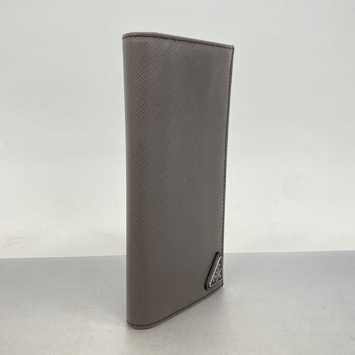 ★最終価格【5hc2189-h】プラダ 長財布 サフィアーノ レザー グレー シルバー金具【中古】メンズ