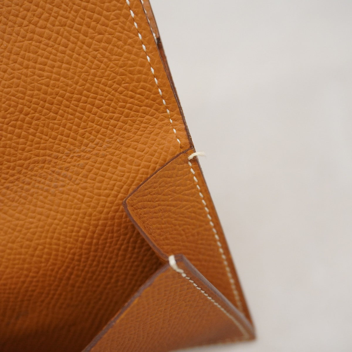 【5hc2399-h】エルメス コインケース ベアンミニ ヴォーエプソン ゴールド ゴールド金具 A刻印【中古】メンズ レディース ユニセックス