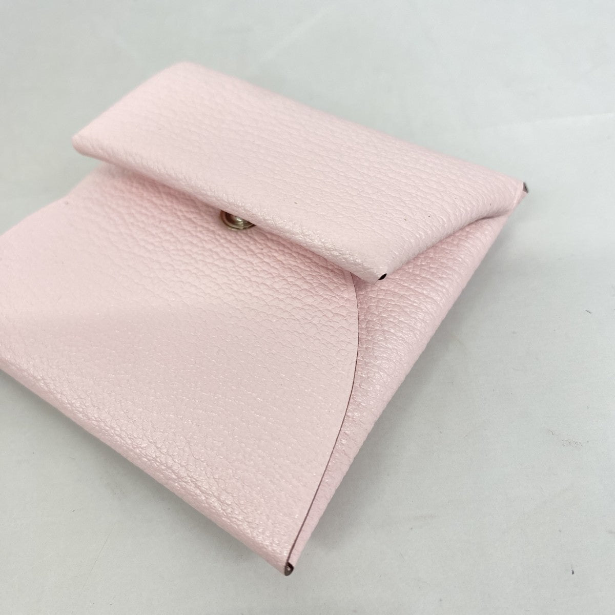 【5hc2417-h】エルメス コインケース バスティア シェーブル ローズダーリン シルバー金具 W刻印【中古】レディース