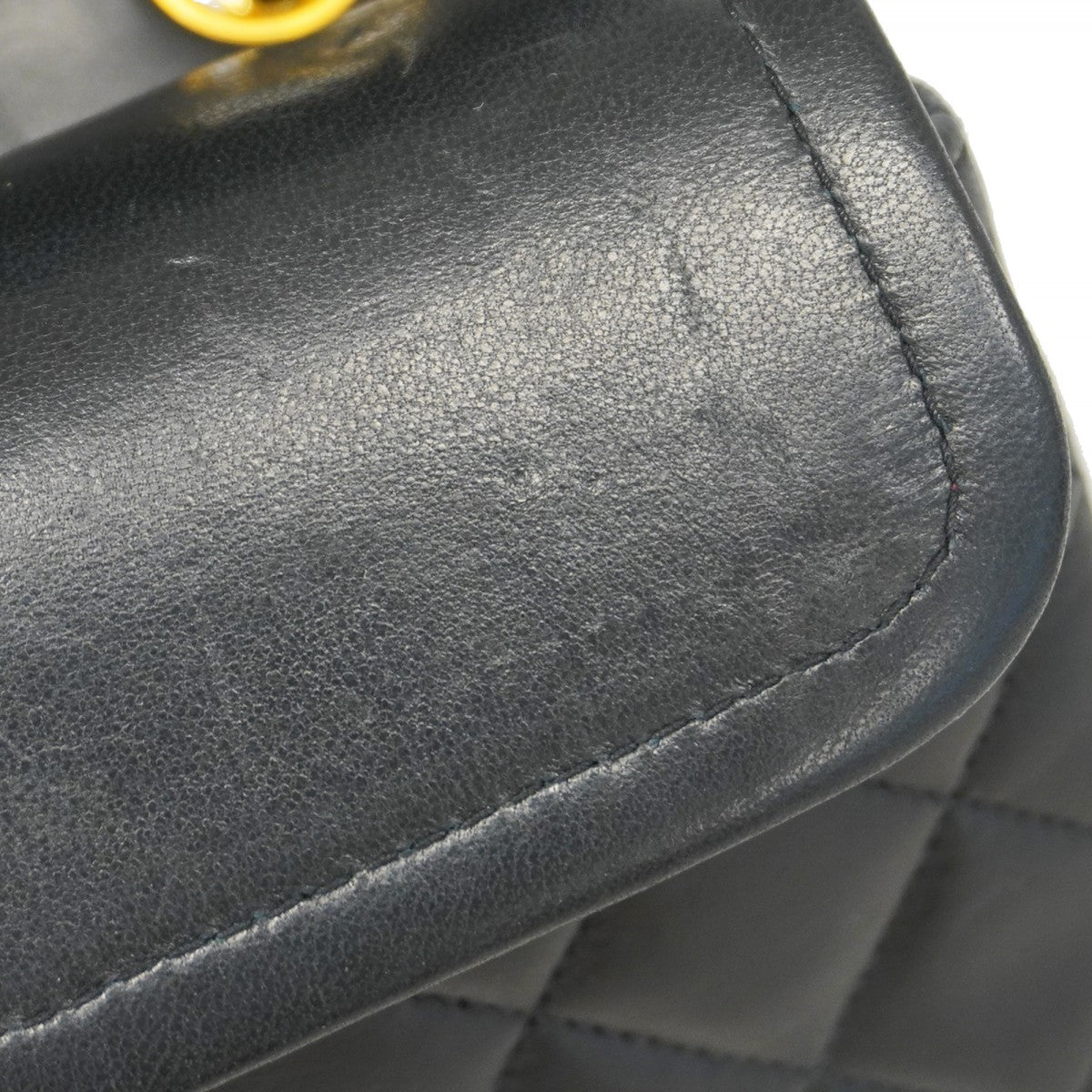 ★SALE【5hc2493-h】シャネル ショルダーバッグ マトラッセ Wフラップ Wチェーン ラムスキン ブラック ゴールド金具【中古】レディース