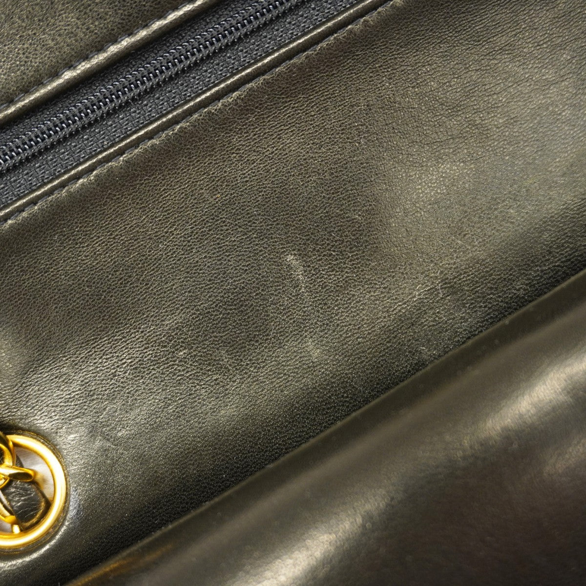 【5hc2881-h】シャネル ショルダーバッグ マトラッセ Wフラップ Wチェーン ラムスキン ブラック ゴールド金具【中古】レディース