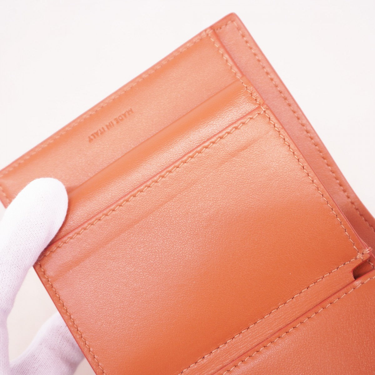 ★最終価格【5hd3742-h】セリーヌ 三つ折り財布 トリオンフ レザー テラコッタ ゴールド金具【中古】レディース