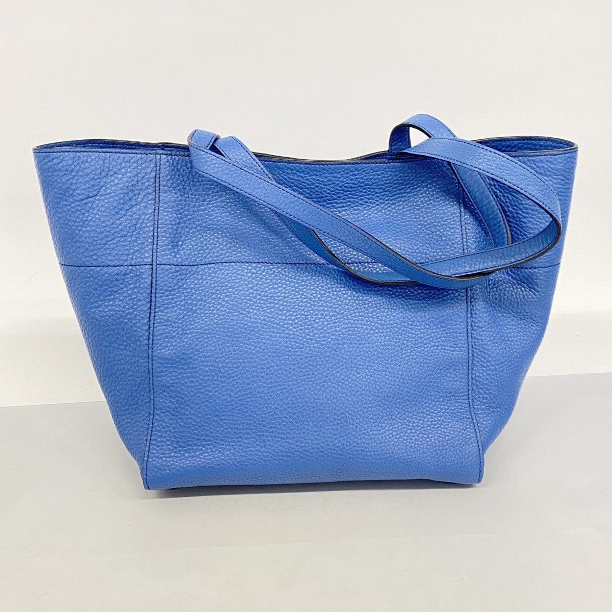 【5hd3829-h】プラダ トートバッグ レザー ブルー ゴールド金具【中古】レディース