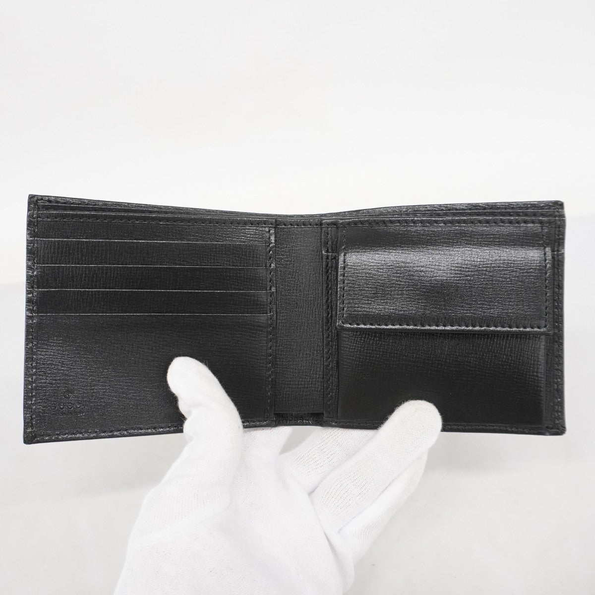 【5hd3983-h】グッチ 財布 インターロッキングG 673000 PVC ブラック【中古】レディース