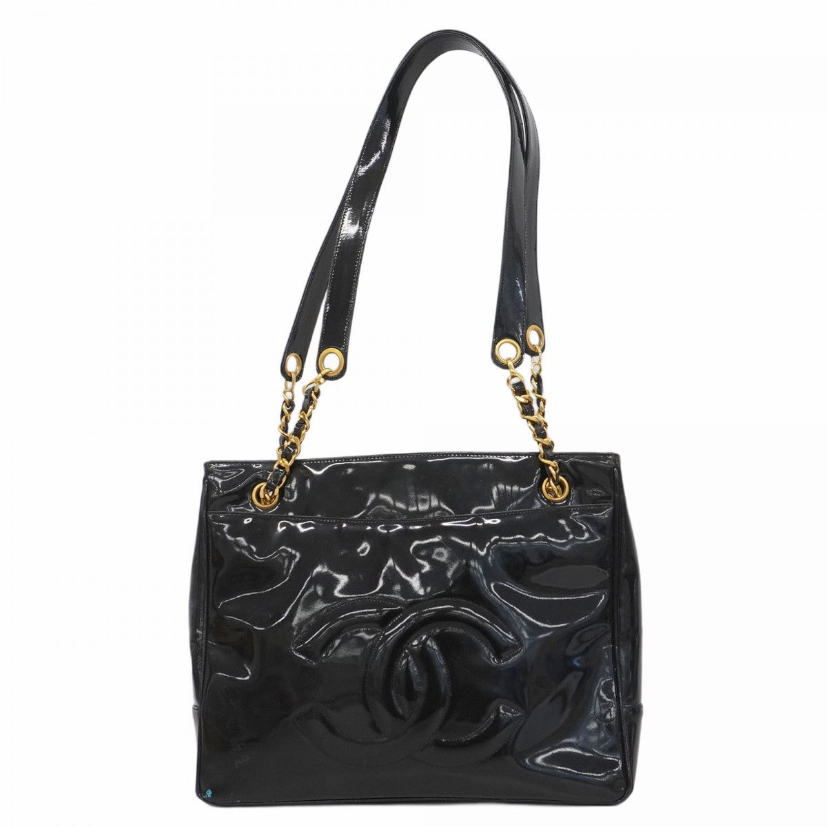 激レア CHANEL シャネル ベルト オーロラ ロゴ パテントレザー ブラック 激レア CHANEL シャネル ベルト オーロラ ロゴ パテントレザー