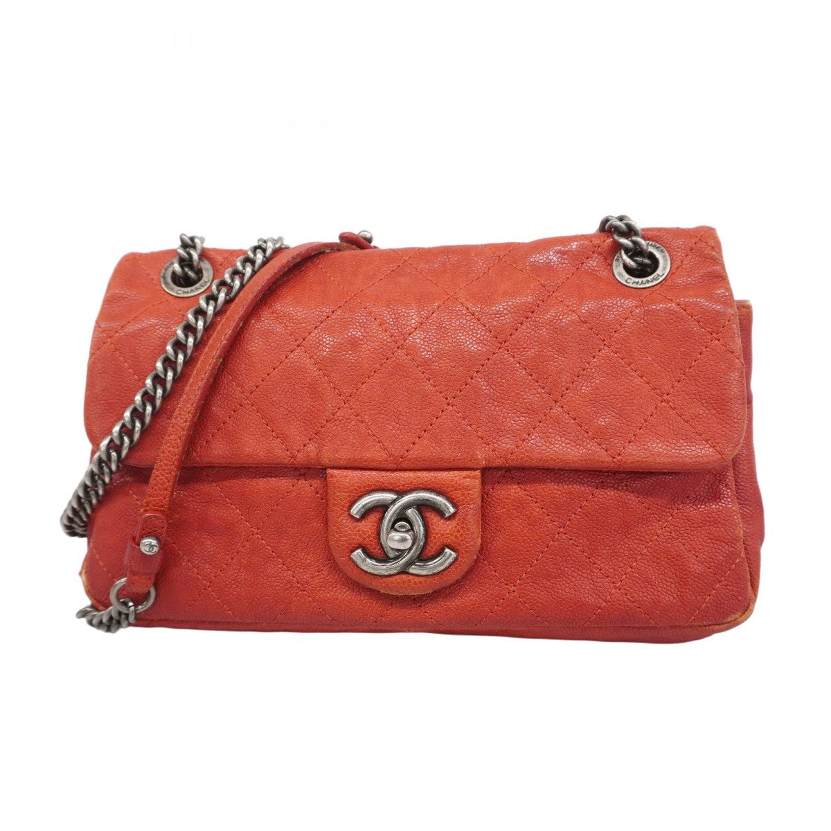 【限定品】CHANEL チェーンラウンドショルダーバッグ　レッド シャネル CHANEL マトラッセボールチェーンショルダー AS1786