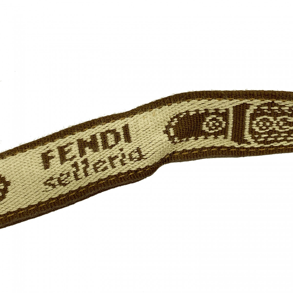 【5hd4163-h】フェンディ ショルダーバッグ ズッカ セレリア ナイロンキャンバス ブラウン シルバー金具【中古】レディース