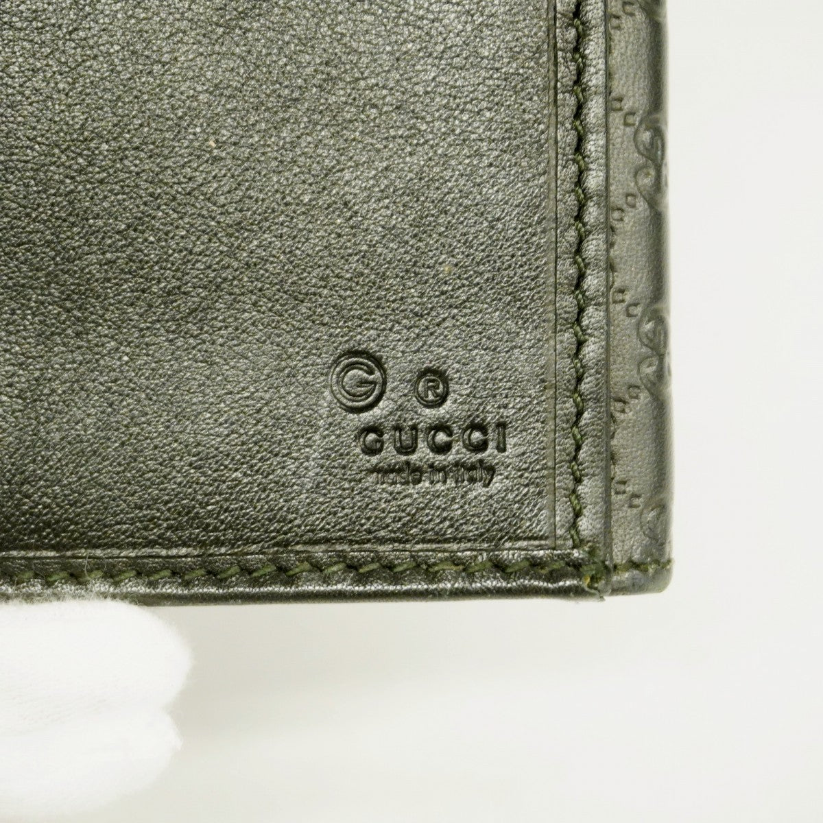 【5he4373-h】グッチ 長財布 マイクログッチシマ 449393 レザー ブラック シャンパンゴールド金具【中古】メンズ レディース ユニセックス