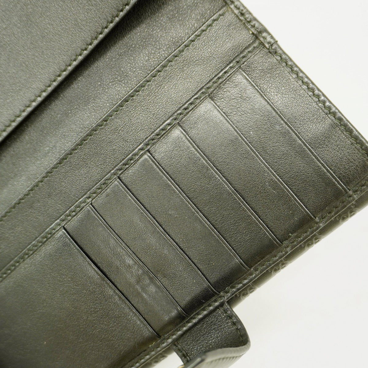 【5he4373-h】グッチ 長財布 マイクログッチシマ 449393 レザー ブラック シャンパンゴールド金具【中古】メンズ レディース ユニセックス
