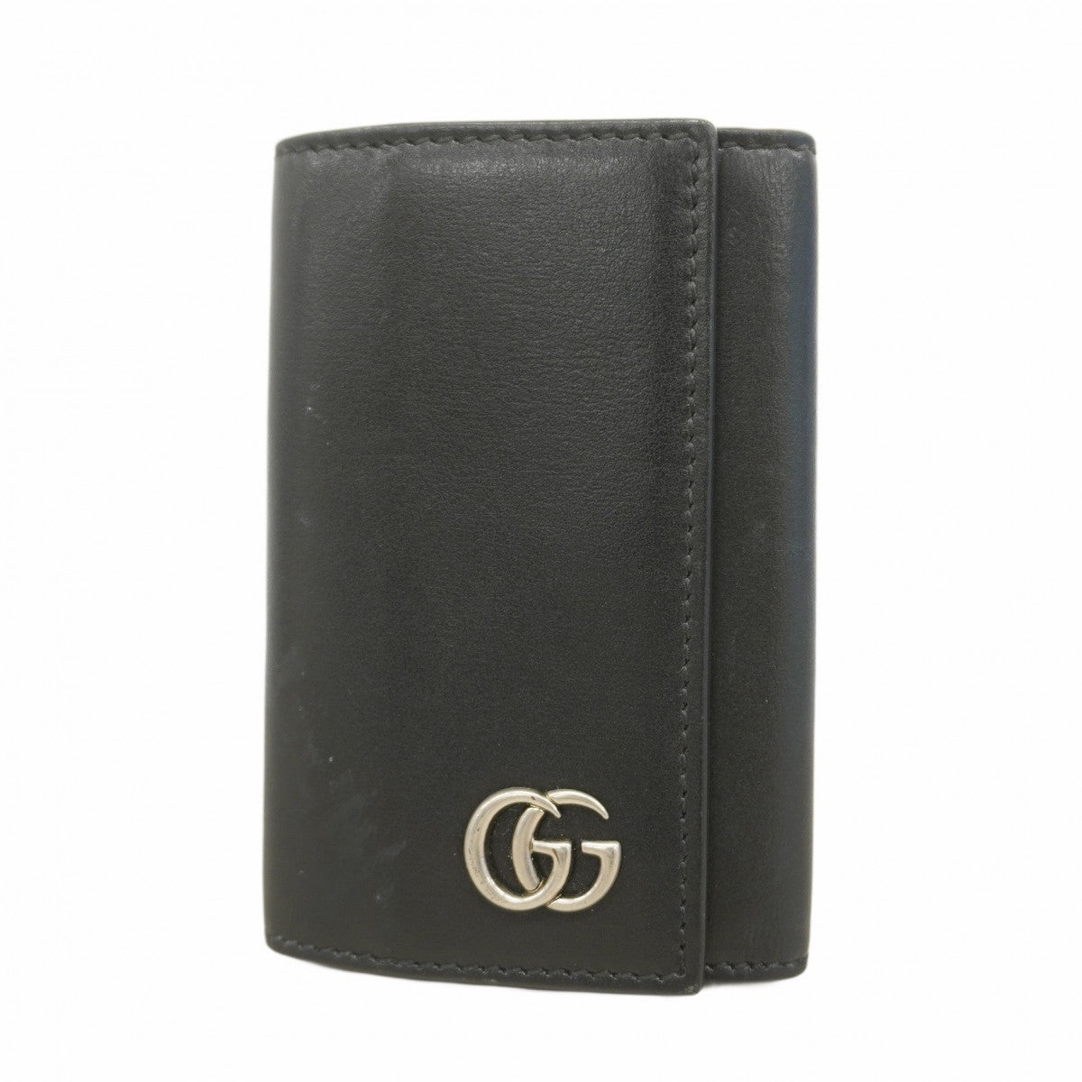 【美品】グッチ キーケース ブラック マーモント ユニセックス レザー 5he4538】グッチ キーケース GGマーモント 435305 レザー