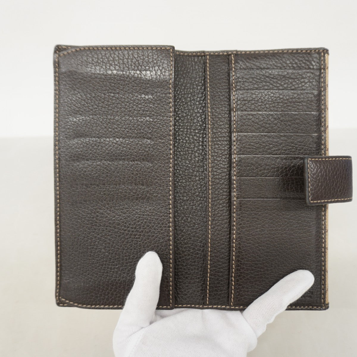 【5he4646】グッチ 長財布 GGクリスタル 231841 コーティングキャンバス ベージュ ブラウン ゴールド金具【中古】レディース