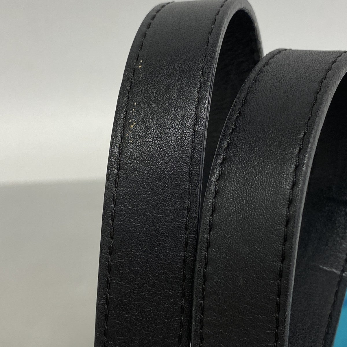 【5he4753-h】シャネル トートバッグ カメリア キャンバス ターコイズブルー ブラック シルバー金具【中古】レディース
