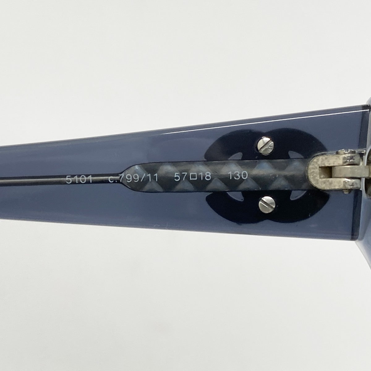 【5he4783-h】シャネル サングラス 5101 プラスチック ブラック シルバー金具【中古】レディース