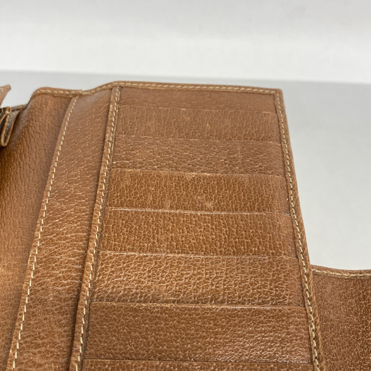 【5he4828-h】グッチ 長財布 インターロッキングG 154256 デニム ブルー ブラウン ゴールド金具【中古】レディース
