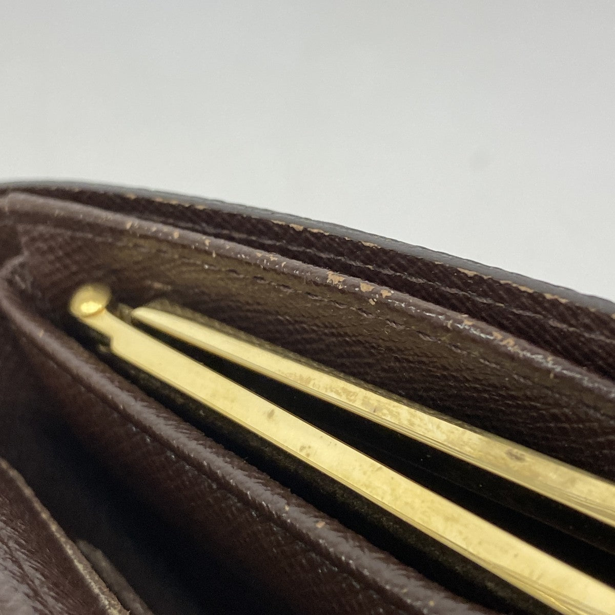 【5he4877-h】ルイヴィトン 財布 ダミエ ポルトモネビエヴィエノワ N61664 エベヌ【中古】レディース