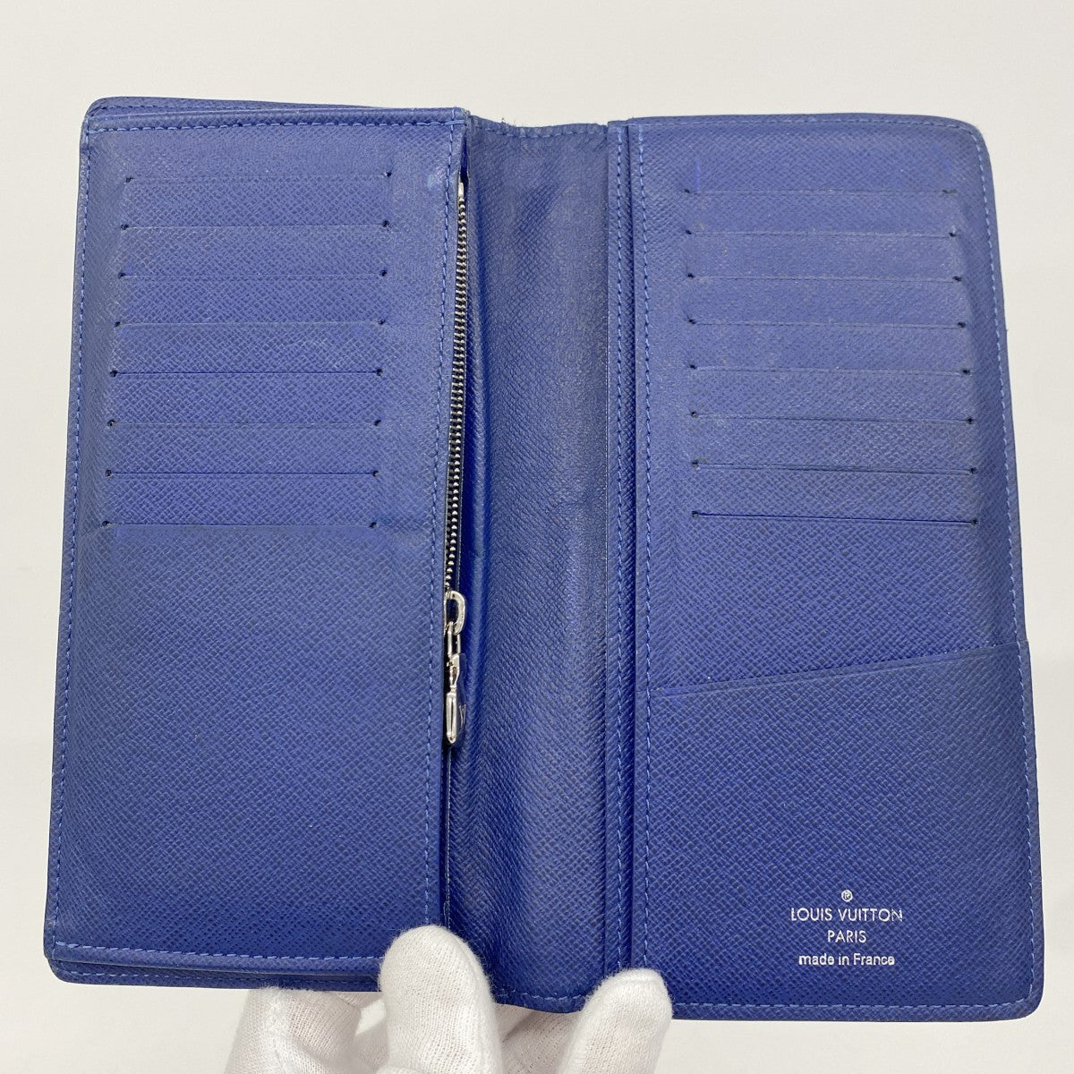 【5he4893-h】ルイヴィトン 長財布 タイガラマ ポルトフォイユブラザ M30297 ブルー【中古】メンズ